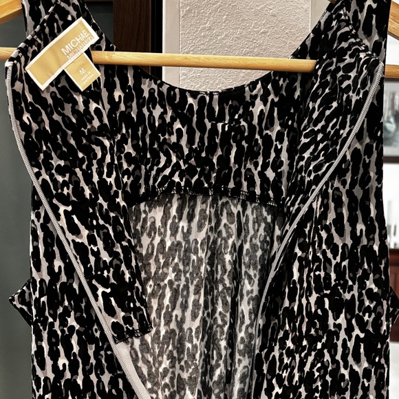 MICHAEL Michael Kors Draped Sheath Dress - Animal Print Size M - Picture 10 of 14